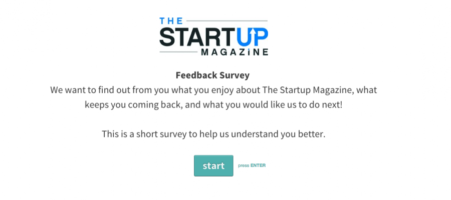 The Startup Magazine Feedback Survey