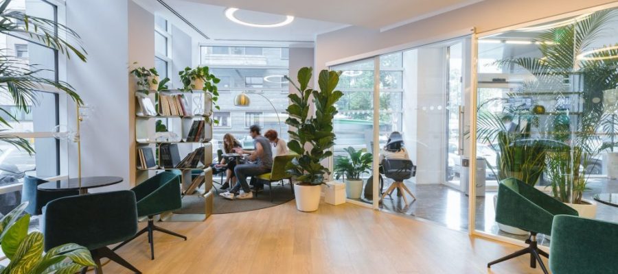 How does considered office design benefit a startup business?